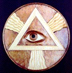 Eye of Providence - a woodcarving given to Kansaa Wesleyan University