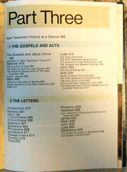 Erdman's Table of Contents (NT)